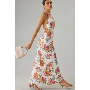 NEW Reformation Selia Dress 100% Linen ~ Giverny Floral Print size L